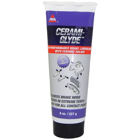 Ags Cerami-Glyde Silicone Brake Lubricant, Tube, 8 oz CM-8